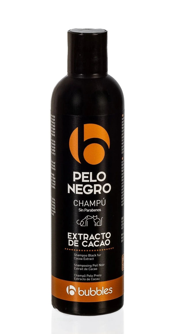 Bubbles® Hundeshampoo "Pelo negro" mit Kakao - Extrakt für dunkles Fell - 250 ml - Die StupsnaseBubbles® Hundeshampoo "Pelo negro" mit Kakao - Extrakt für dunkles Fell - 250 mlshampooDie Stupsnaseshampoo