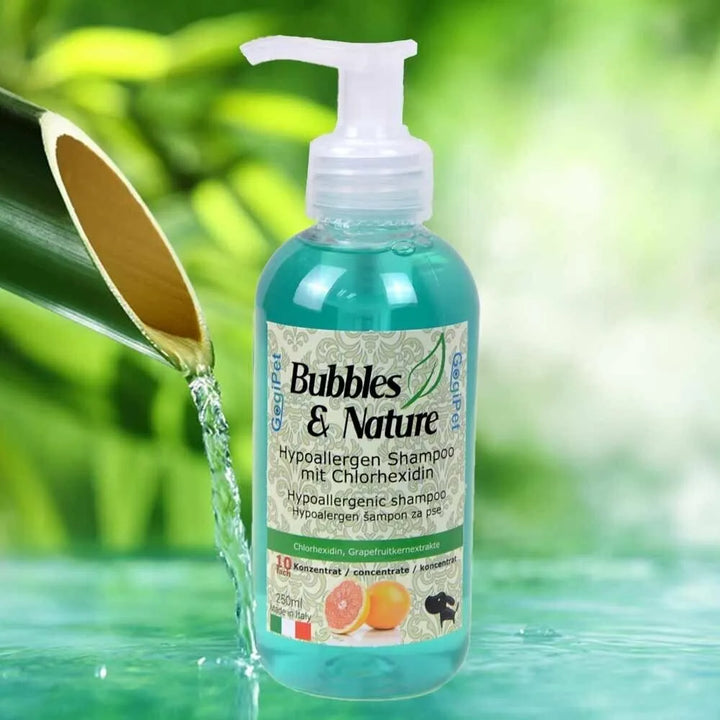 Bubbles & Nature Hypoallergen Hundeshampoo mit Chlorhexidin 250 ml - Die StupsnaseBubbles & Nature Hypoallergen Hundeshampoo mit Chlorhexidin 250 mlshampooDie Stupsnaseshampoo