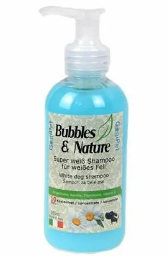 Bubbles & Nature Super weiß Hundeshampoo für weißes Fell 250 ml - Die StupsnaseBubbles & Nature Super weiß Hundeshampoo für weißes Fell 250 mlshampooDie Stupsnaseshampoo