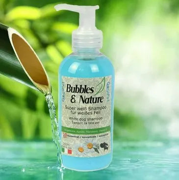 Bubbles & Nature Super weiß Hundeshampoo für weißes Fell 250 ml - Die StupsnaseBubbles & Nature Super weiß Hundeshampoo für weißes Fell 250 mlshampooDie Stupsnaseshampoo