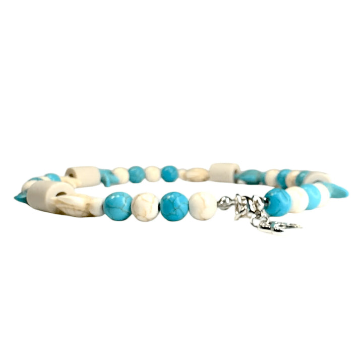 EM - Keramik - Halsband Meeresbrise in blau weiß gehalten - mit einer Hundepfote als Verschluss - Die StupsnaseEM - Keramik - Halsband Meeresbrise in blau weiß gehalten - mit einer Hundepfote als VerschlussEM KeramikhalsbandDie StupsnaseEM Keramikhalsband