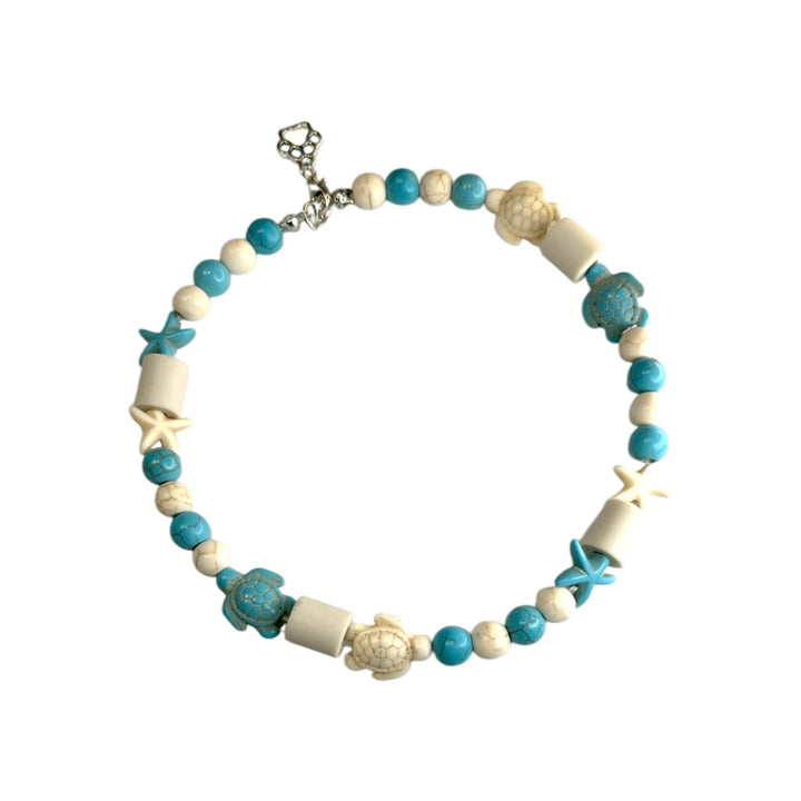 EM - Keramik - Halsband Meeresbrise in blau weiß gehalten - mit einer Hundepfote als Verschluss - Die StupsnaseEM - Keramik - Halsband Meeresbrise in blau weiß gehalten - mit einer Hundepfote als VerschlussEM KeramikhalsbandDie StupsnaseEM Keramikhalsband