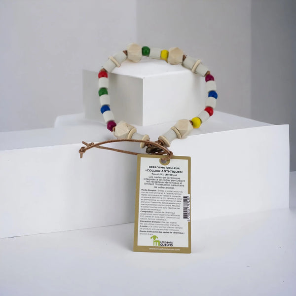 EM - Keramikhalsband *Wuff* für Hunde aus natürlichen Materialien - Die StupsnaseEM - Keramikhalsband *Wuff* für Hunde aus natürlichen MaterialienEM KeramikhalsbandDie StupsnaseEM Keramikhalsband