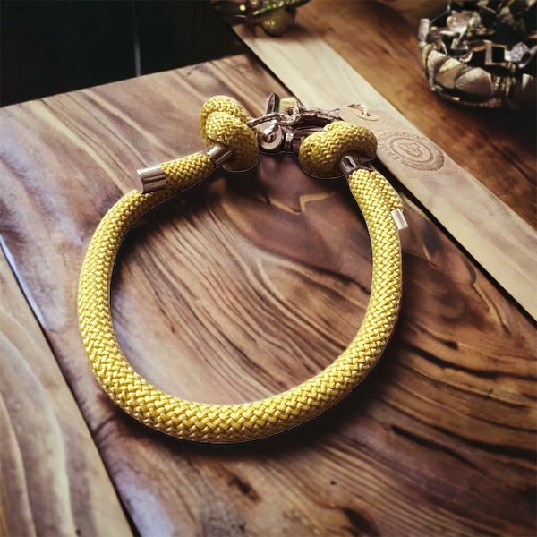 Hundehalsband aus Paracord „Mustard“ - Die StupsnaseHundehalsband aus Paracord „Mustard“HundehalsbandDie StupsnaseHundehalsband