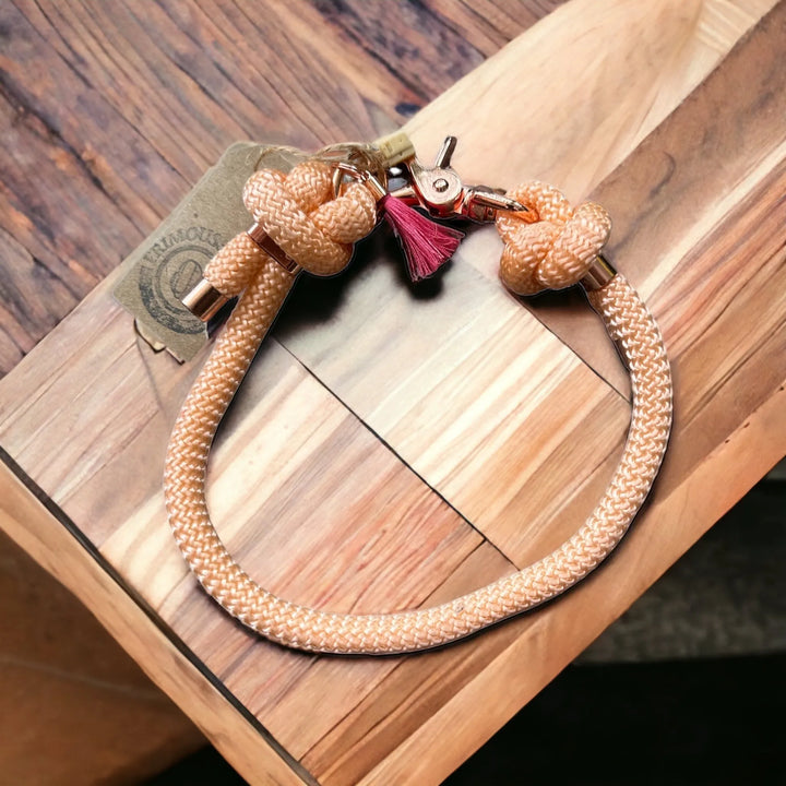 Hundehalsband aus Paracord „Salmon“ - Die StupsnaseHundehalsband aus Paracord „Salmon“HundehalsbandDie StupsnaseHundehalsband