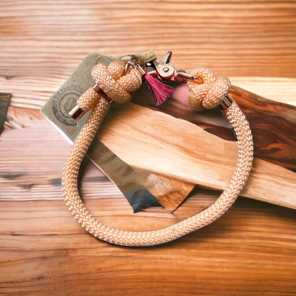Hundehalsband aus Paracord „Salmon“ - Die StupsnaseHundehalsband aus Paracord „Salmon“HundehalsbandDie StupsnaseHundehalsband
