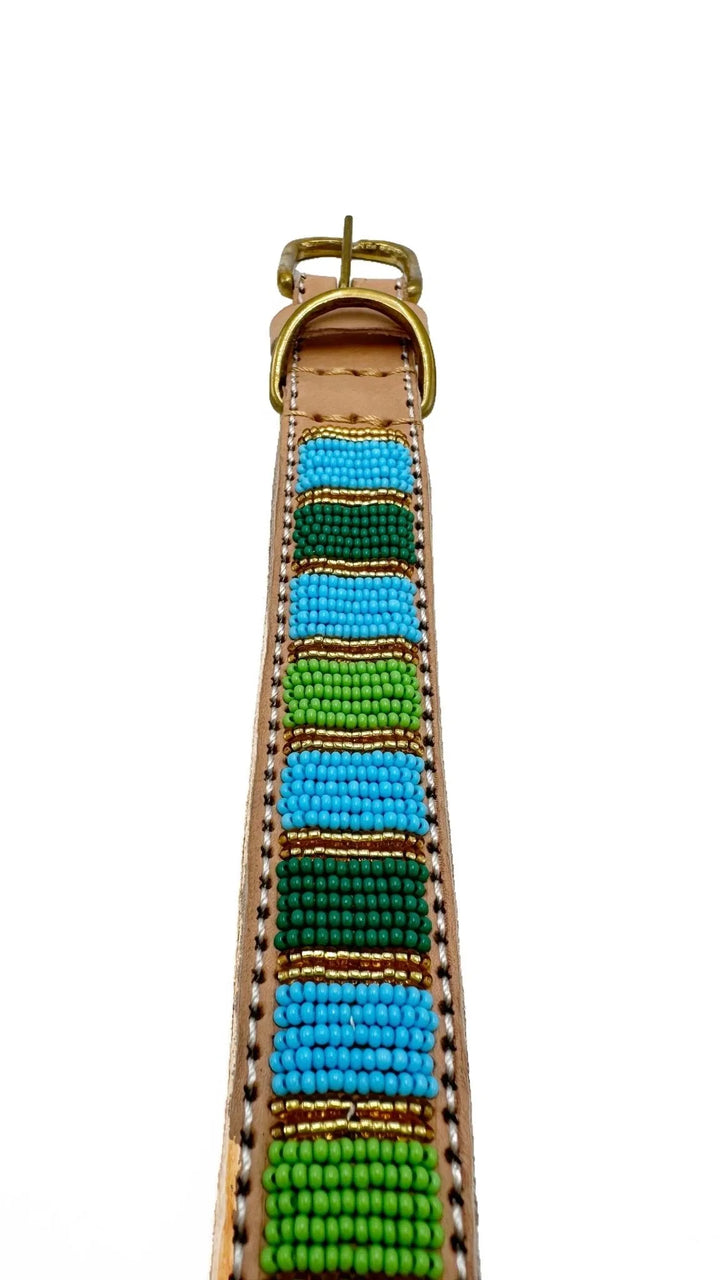 Hundehalsband Leder Perl bunt - Die StupsnaseHundehalsband Leder Perl buntHundehalsbandDie StupsnaseHundehalsband