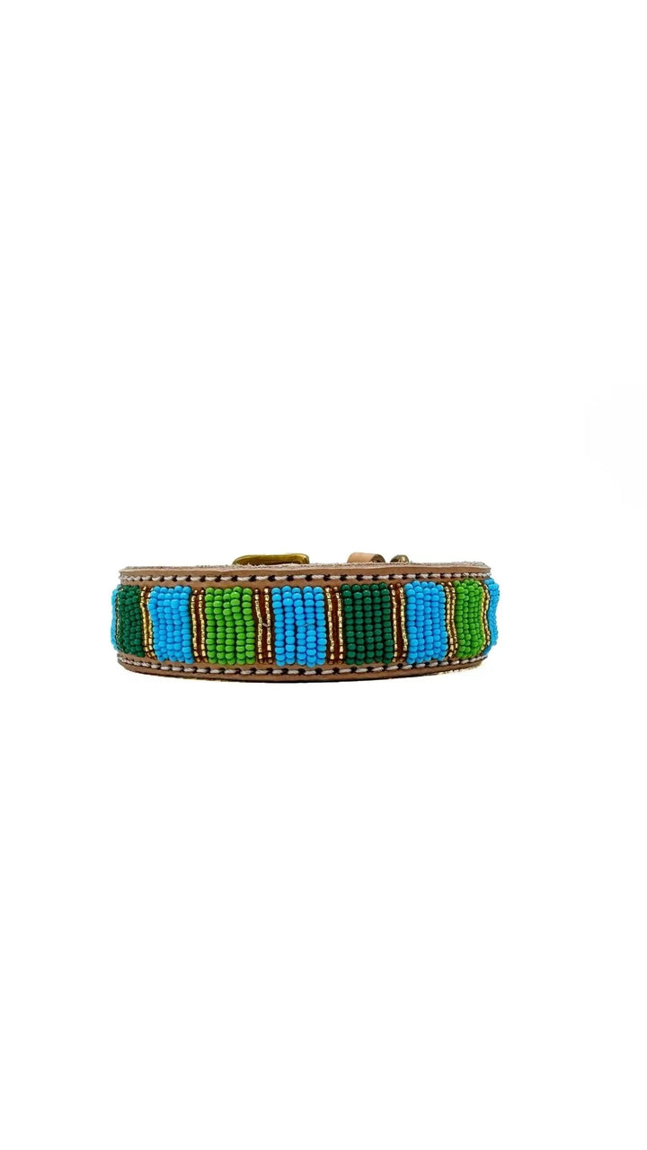 Hundehalsband Leder Perl bunt - Die StupsnaseHundehalsband Leder Perl buntHundehalsbandDie StupsnaseHundehalsband