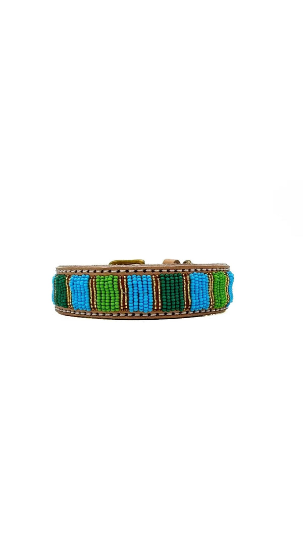 Hundehalsband Leder Perl bunt - Die StupsnaseHundehalsband Leder Perl buntHundehalsbandDie StupsnaseHundehalsband
