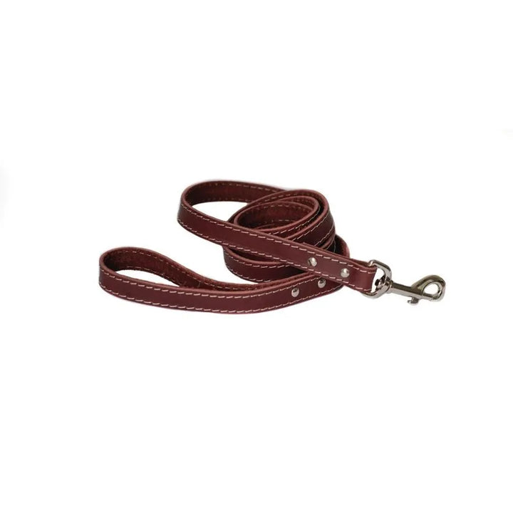 Hundeleine aus weichem Leder im traditionellen Stil Dunkelbraun - Die StupsnaseHundeleine aus weichem Leder im traditionellen Stil DunkelbraunHundeleineDie StupsnaseHundeleine