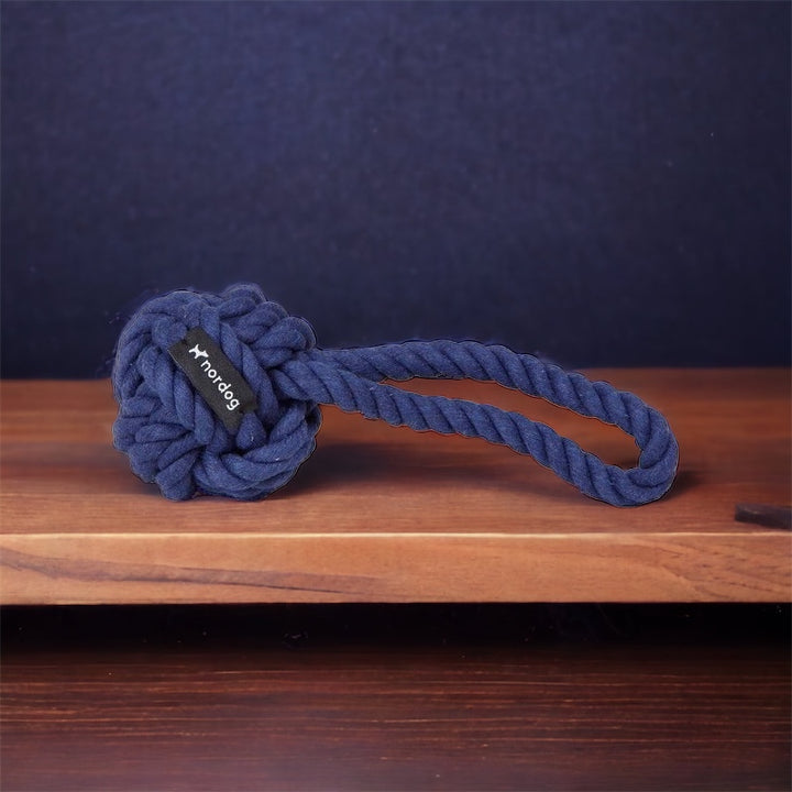 Handgefertigtes Hundespielzeug / Seilspielzeug in Blau