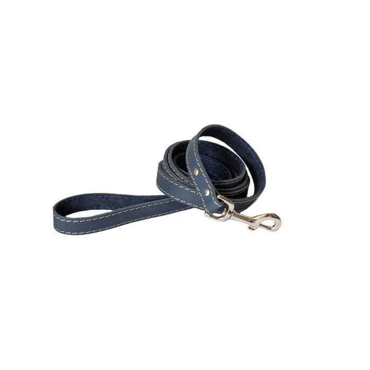 Katl2 Hundeleine aus weichem Leder im traditionellen Stil Blau - Die StupsnaseKatl2 Hundeleine aus weichem Leder im traditionellen Stil BlauHundeleineDie StupsnaseHundeleine