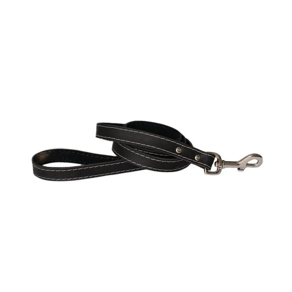Klassisch schwarze Hundeleine aus echtem Leder: Robust, sicher und zeitlos - Die StupsnaseKlassisch schwarze Hundeleine aus echtem Leder: Robust, sicher und zeitlosHundeleineDie StupsnaseHundeleine