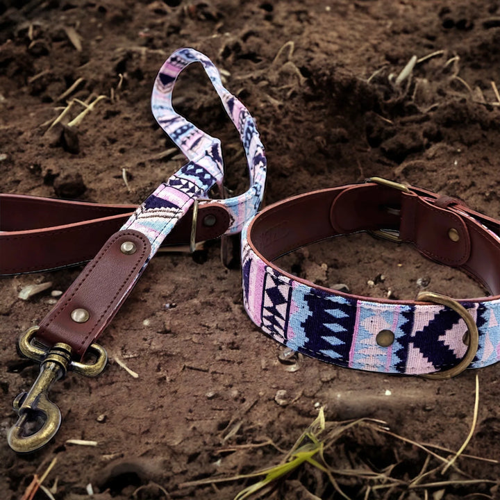 Kunstleder Hundeleine Fuchsia mit einzigartigem Muster - Die StupsnaseKunstleder Hundeleine Fuchsia mit einzigartigem MusterHundeleineDie StupsnaseHundeleine