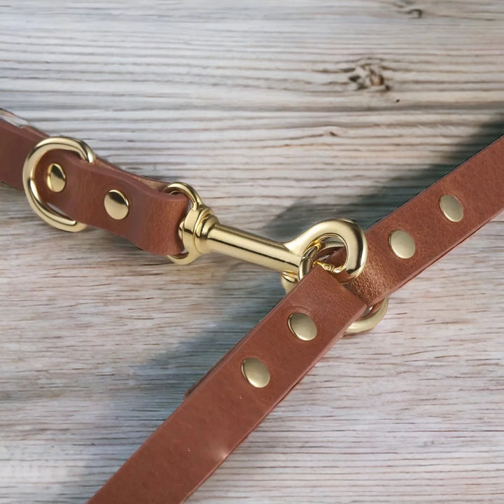 Multifunktionale Hundeleine aus hochwertigem Leder für einen oder zwei Hunde - Die StupsnaseMultifunktionale Hundeleine aus hochwertigem Leder für einen oder zwei HundeHundeleineDie StupsnaseHundeleine