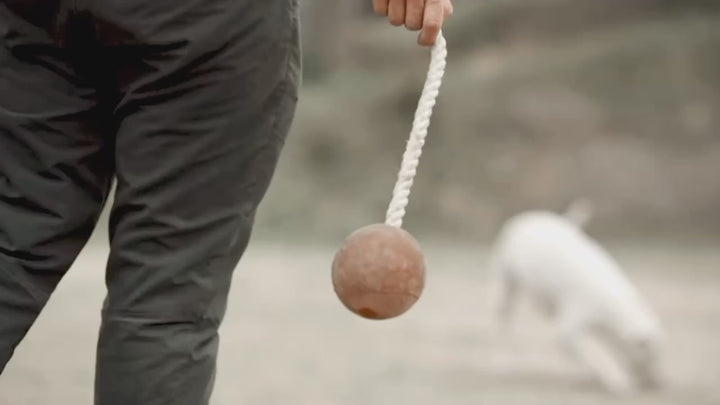Rub Ball Rope Hundespielzeug, Größe XL - aus 100% natürliches Bio-Harz